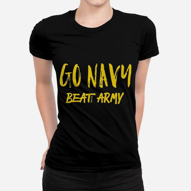 Mens Blue Gold "Go Navy Beat Army" T-Shirt Women T-shirt