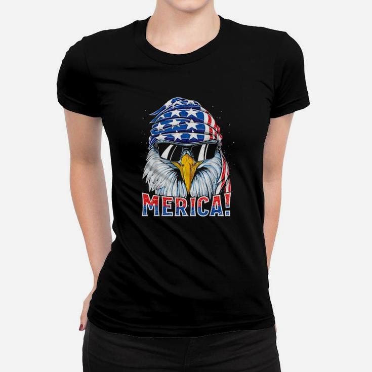 Merica Eagle 4Th Of July American Flag Sunglasses Women T-shirt