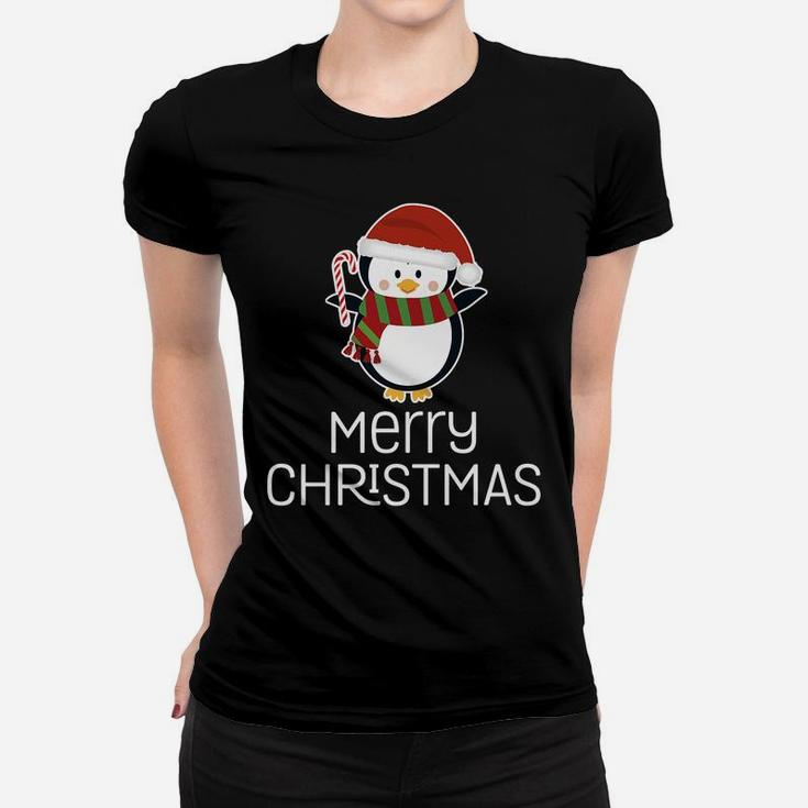 Merry Christmas Cute Penguin Happy Holiday Xmas Pun Humor Women T-shirt