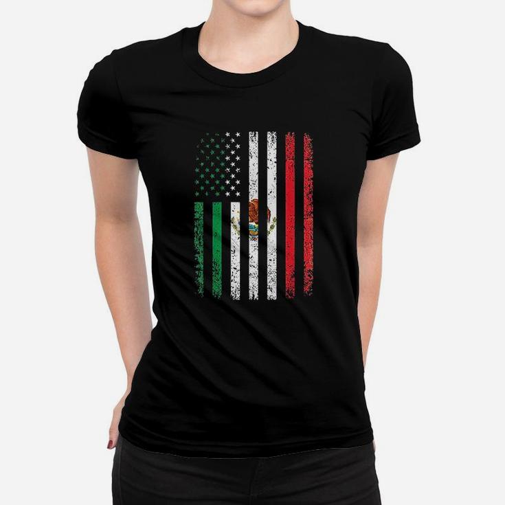 Mexico Flag Gift 4Th Of July Usa American Mexican Flag Women T-shirt