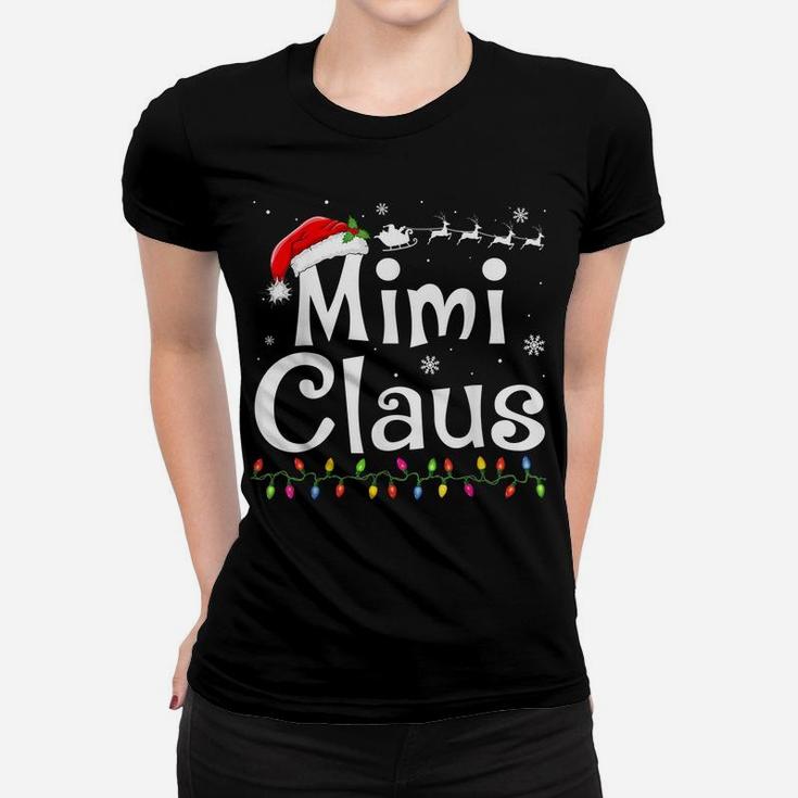 Mimi Claus Santa Grandma Funny Christmas Idea Gift Pajamas Women T-shirt