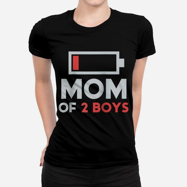 Mom Of 2 Boys Shirt Gift From Son Mothers Day Birthday Women Raglan Baseball Tee Women T-shirt