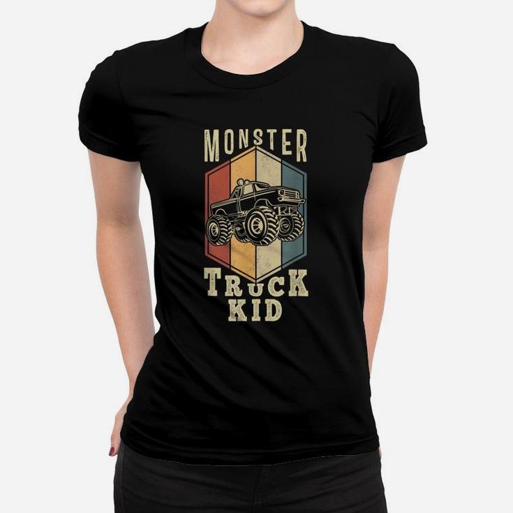 Monster Truck Kid Gifts For Boys Girls Retro Vintage Women T-shirt