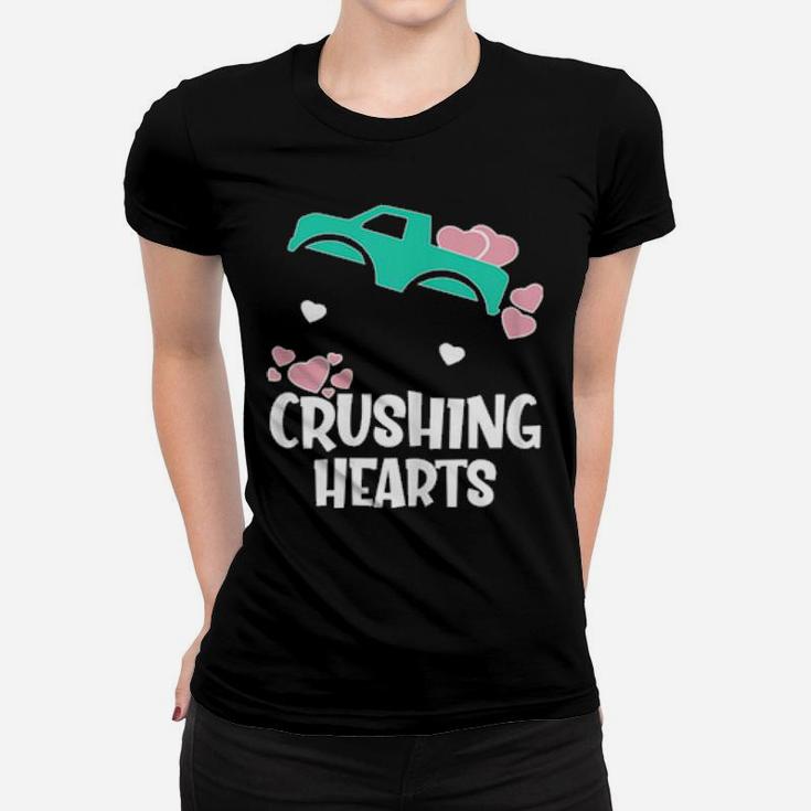 Monster Truck Matching Family Valentines Day Red Women T-shirt