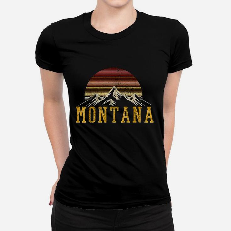 Montana Vintage Mountains Nature Hiking Outdoor Gift Women T-shirt