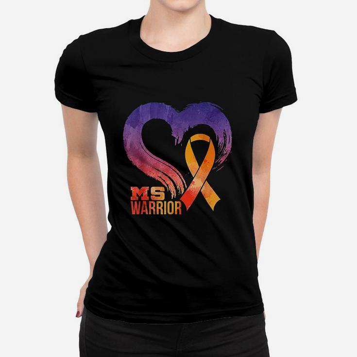 Ms Warrior Heart Multiple Sclerosis Awareness Month Women T-shirt