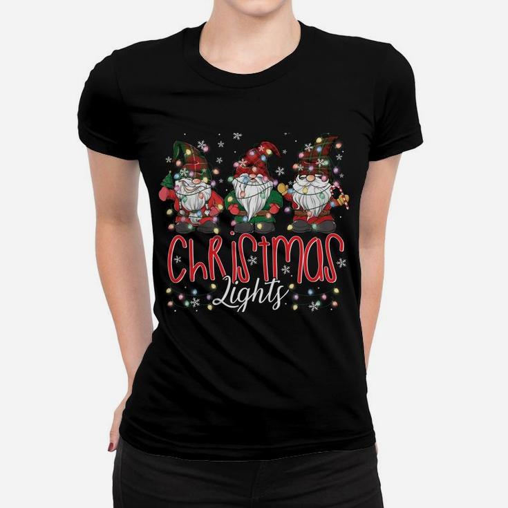 My Favorite Color Is Christmas Lights Funny Gnome Xmas Gift Sweatshirt Women T-shirt