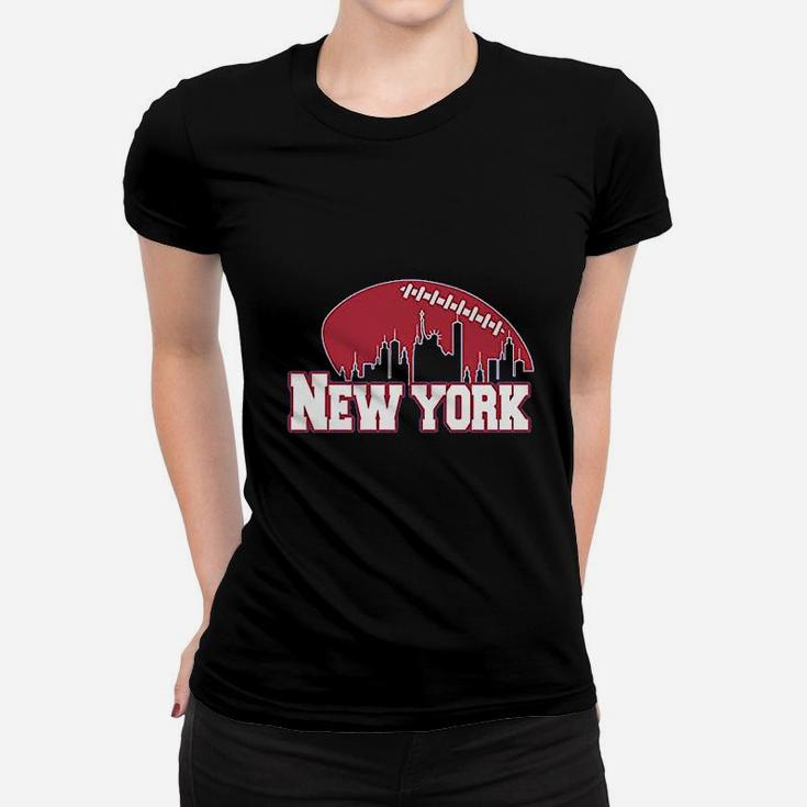New York Football Skyline Women T-shirt