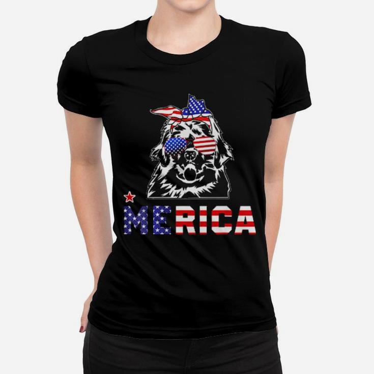 Newfoundland Merica 4Th Of July Women T-shirt