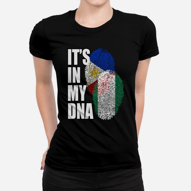 Nigerian And Filipino Dna Mix Flag Heritage Sweatshirt Women T-shirt