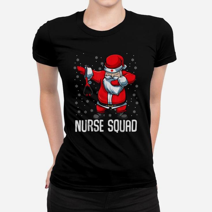 Nurse Squad Santa Dancing Christmas Nursing Job Emergency Women T-shirt
