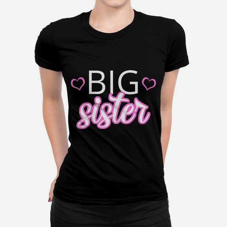 Older Sibling Big Sister Shirt Gift Pregnancy Announcement Women T-shirt