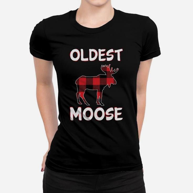 Oldest Child Shirt Boys Girls Gift Moose Siblings Christmas Sweatshirt Women T-shirt