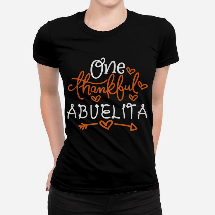 One Thankful Abuelita Matching Family Thanksgiving Day Women T-shirt