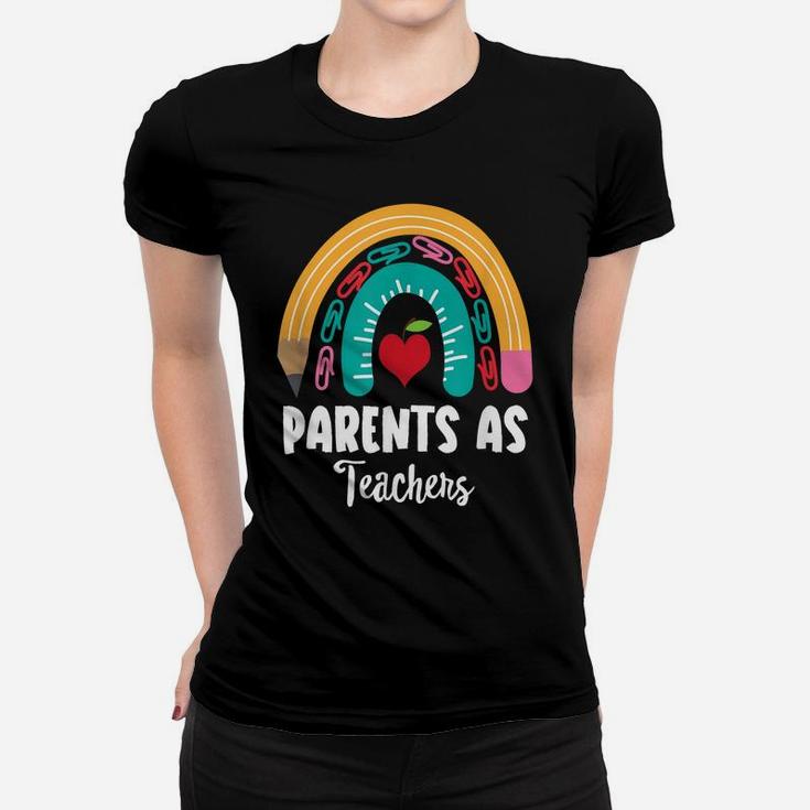 Parents As Teachers, Funny Boho Rainbow For Teachers Women T-shirt