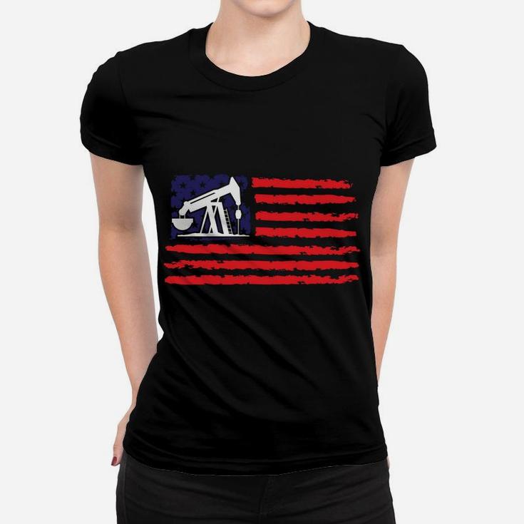 Patriotic Gift For American Roughneck Usa Oil & Gas Industry Women T-shirt