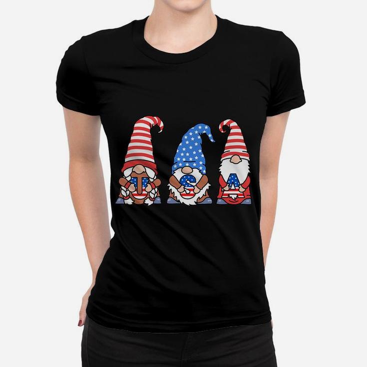 Patriotic Gnomes Usa American Flag 4Th Of July Gnome Women T-shirt