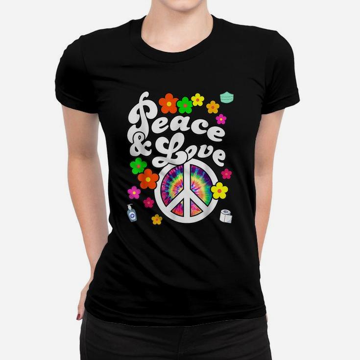 Peace Symbol And Love Tie Dye Shirt For Women Plus Size Women T-shirt