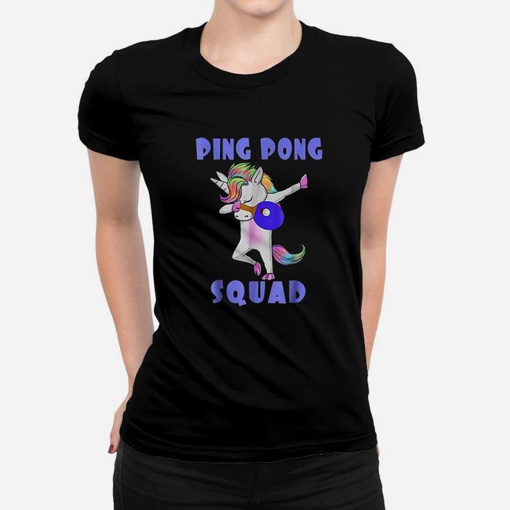 Ping Pong Squad Dabbing Unicorn Funny Table Tennis Women T-shirt