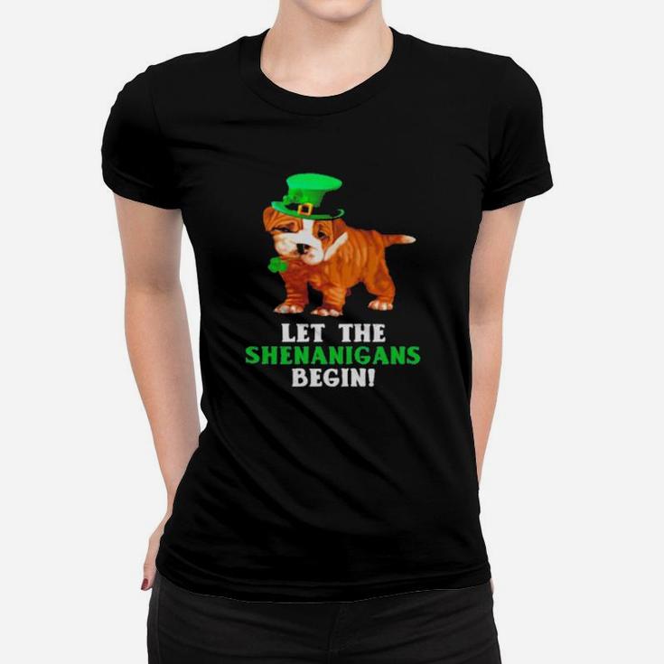Pitbull Let The Shenanigans Begin St Patricks Day Women T-shirt