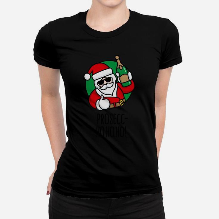 Prosecco Ho Ho Ho Christmas Party Champagne Funny Santa Pun Sweatshirt Women T-shirt