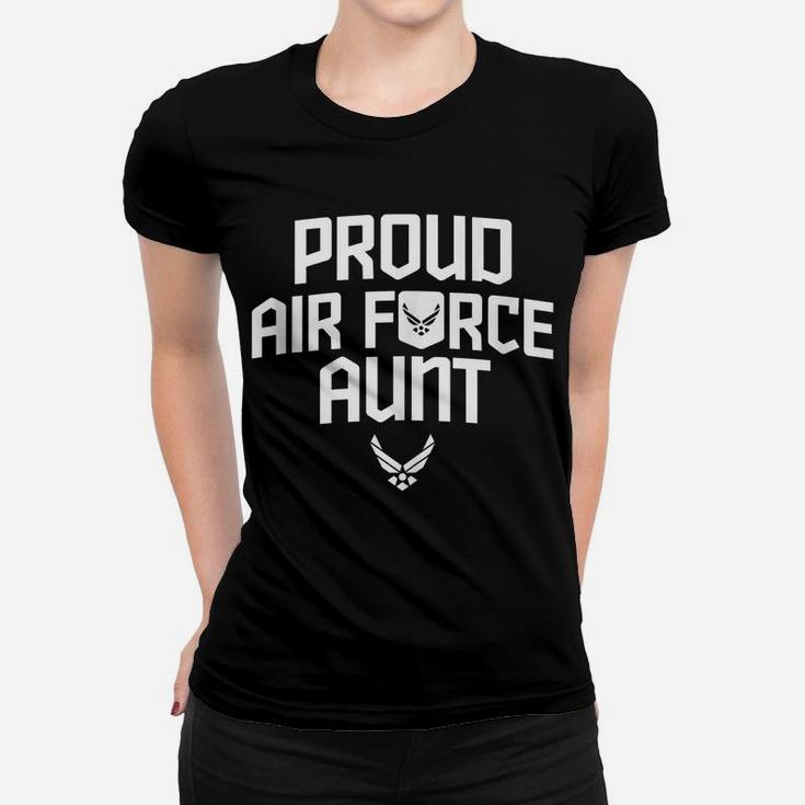 Proud Air Force Aunt Military Veteran Relative Army Gift Women T-shirt