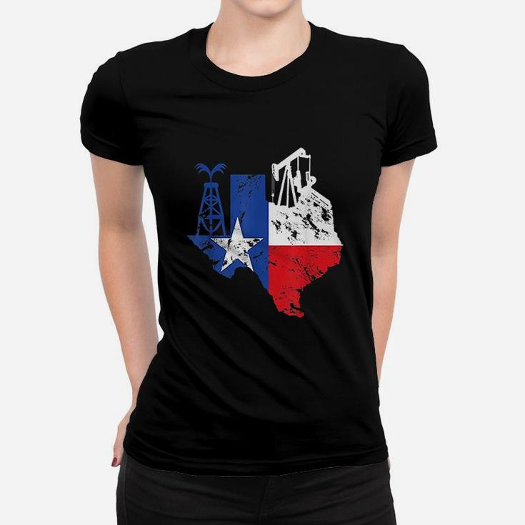 Proud American Oil Worker Oilfield Man Workers Texas Gift Women T-shirt