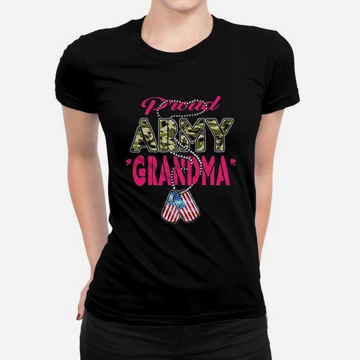 Proud Army Grandma Us Flag Women T-shirt