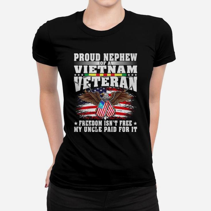 Proud Nephew Of Vietnam Veteran - Military Vet's Family Gift Women T-shirt