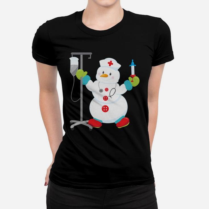 Proud Nurse Snowman - Funny Nurse Christmas Shirt Women T-shirt