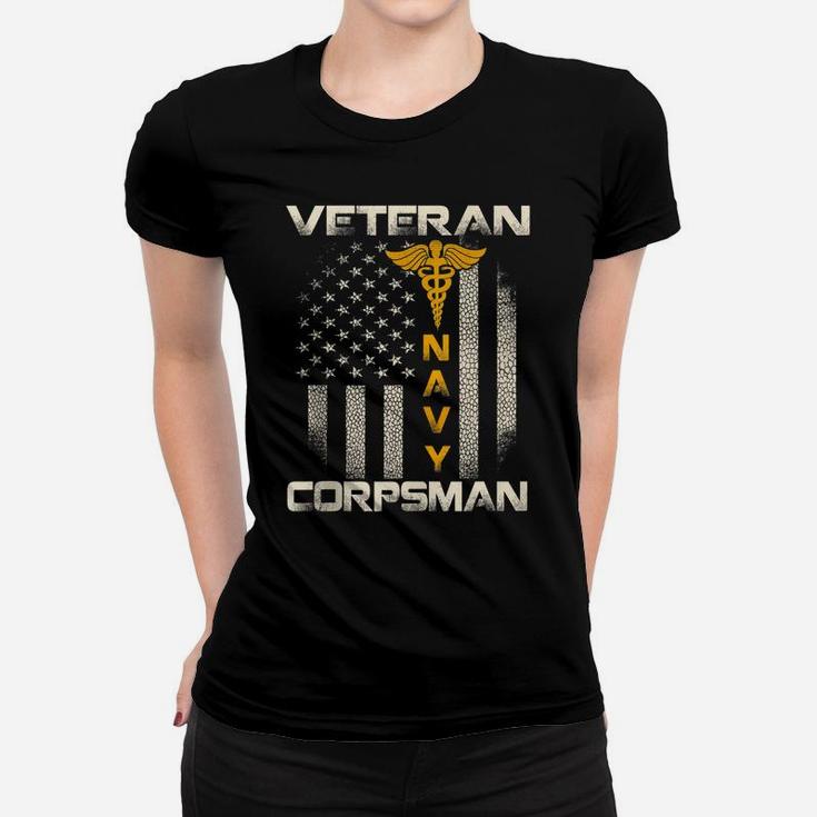 Proud Veteran Navy Corpsman T-Shirt Gifts For Men Women T-shirt