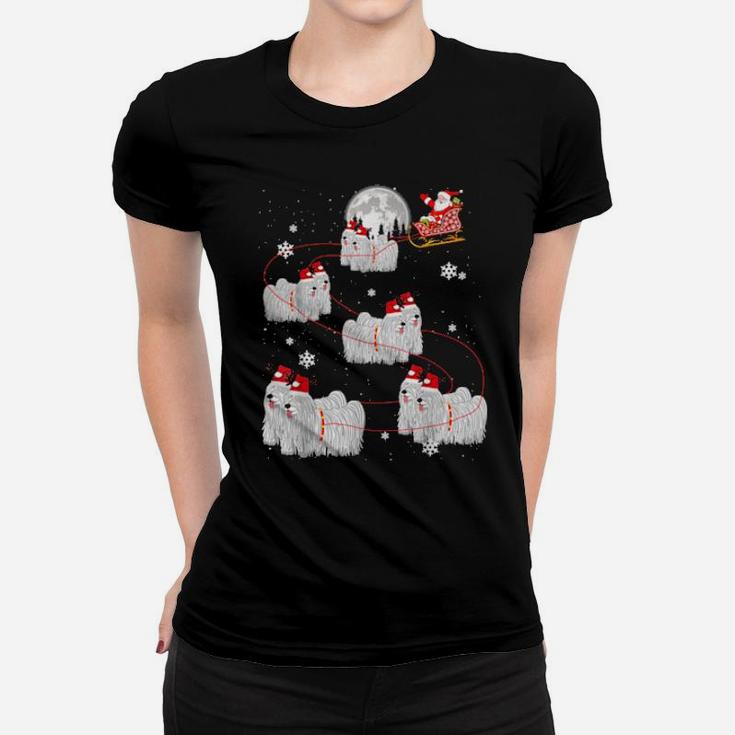 Puli Reindeer Santa Xmas For Dog Women T-shirt