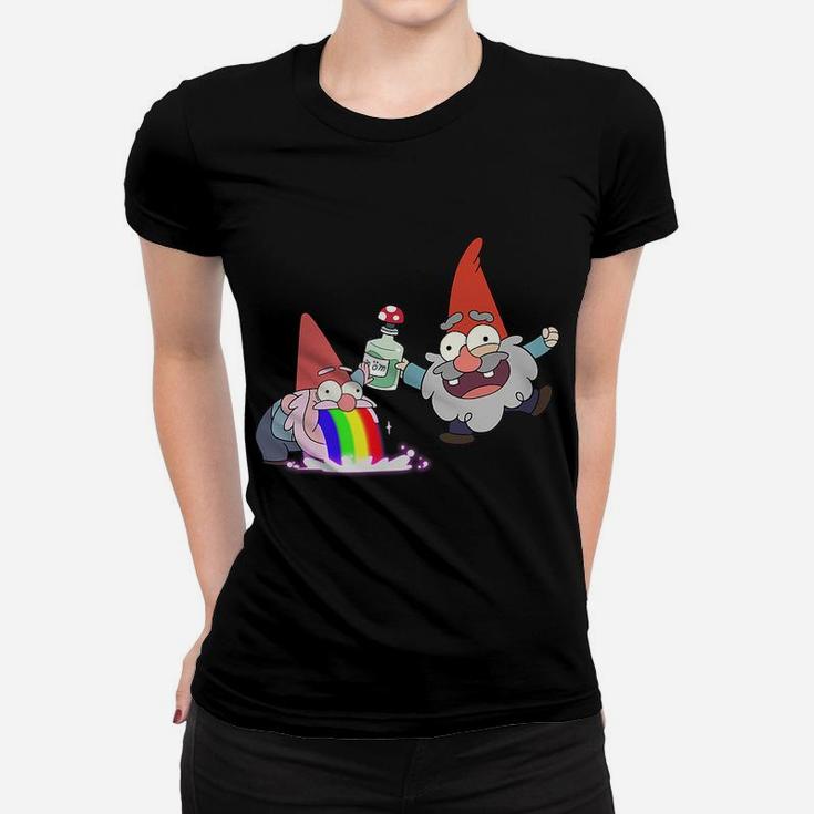 Rainbow Puking Party Gnome Gravity Inspired Big Dipper Falls Women T-shirt