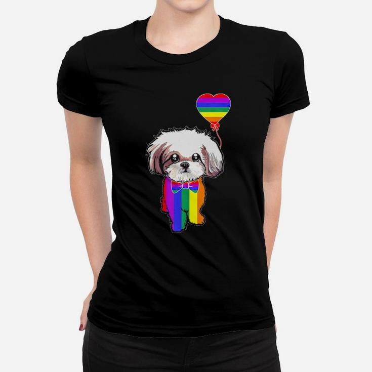 Rainbow Shih Tzu Unicorn Pride Lgbt  Gay Lesbian Women T-shirt