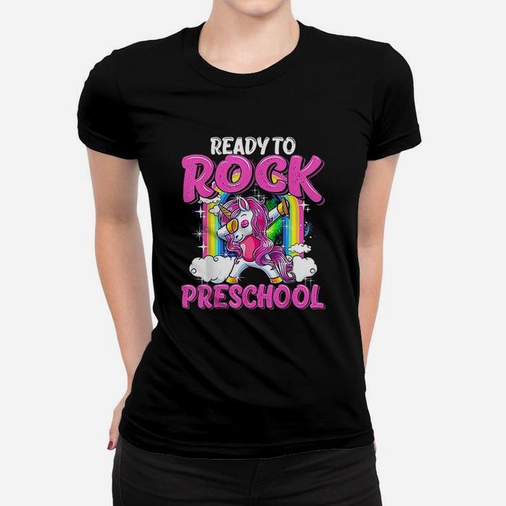 Ready To Rock Preschool Dabbing Unicorn Women T-shirt