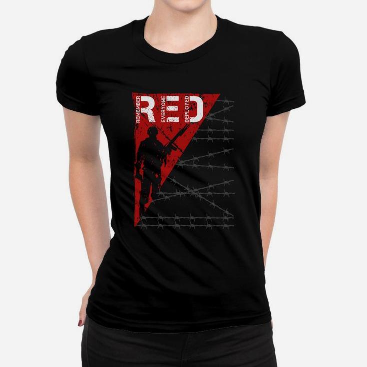 Red Friday Military Shirts Support Army Navy Soldiers Women T-shirt