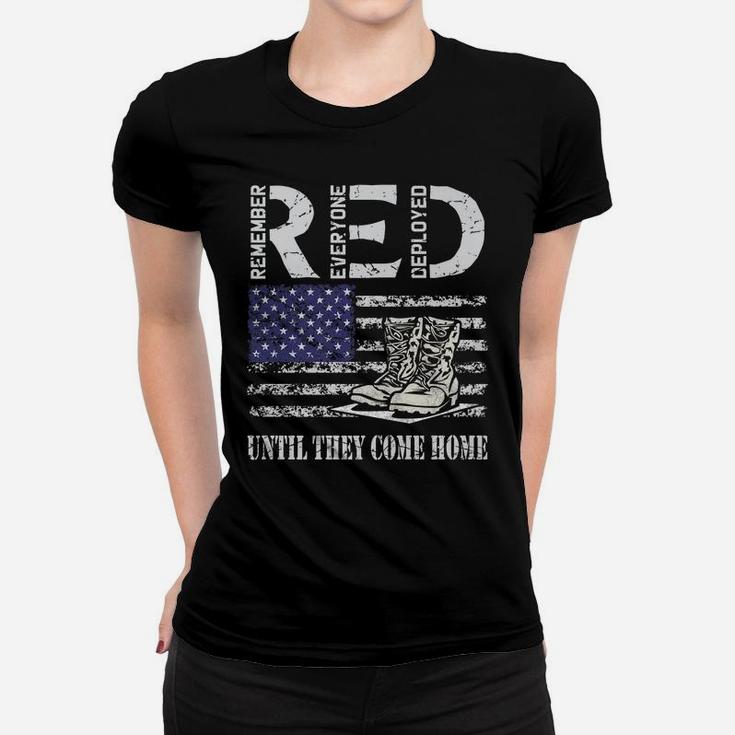 Red Friday Military Until They Come Home My Soldier Us Flag Women T-shirt