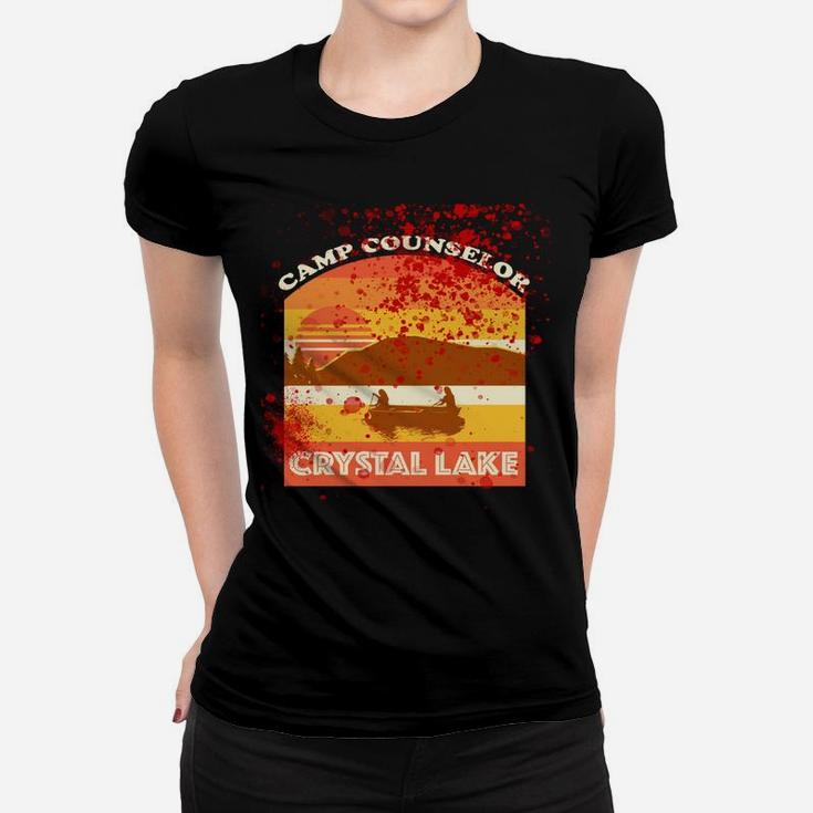 Retro Camp Counselor Crystal Lake With Blood Stains Women T-shirt