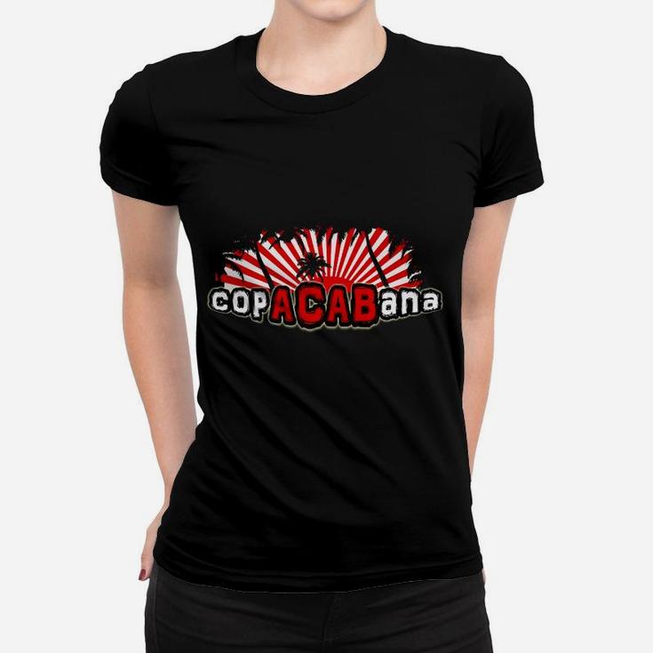 Retro CopaCabana Sonnenuntergang Frauen Tshirt, Schwarz Vintage Design
