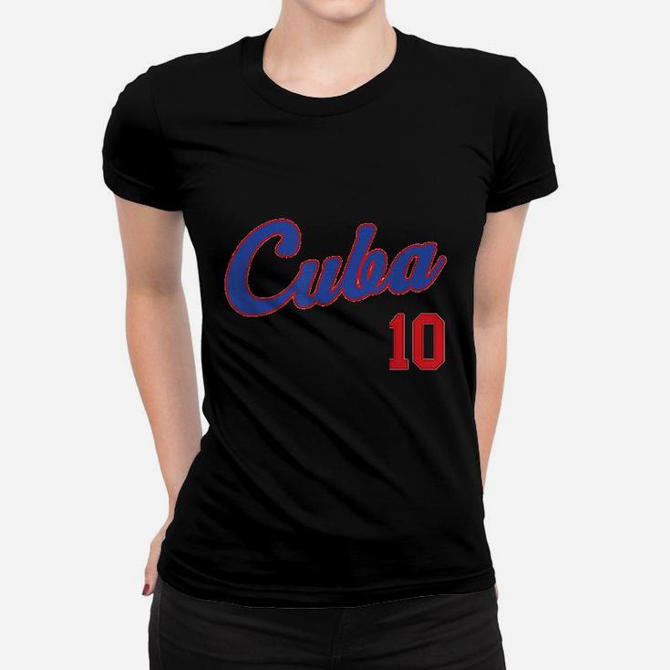 Retro Cuba Baseball 10 Women T-shirt