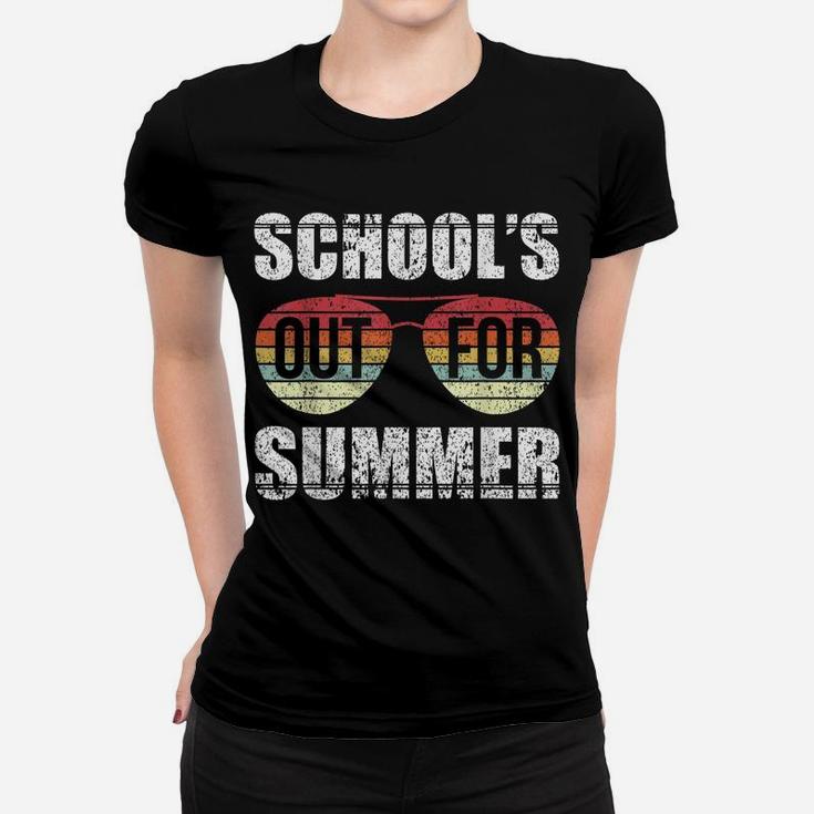 Retro Last Day Of School Schools Out For Summer Teacher Gift Women T-shirt