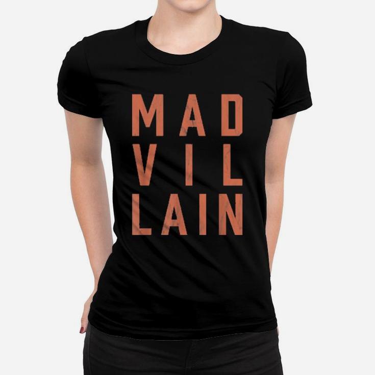 Retro Mad Villain Vintage Distressed Stacked Women T-shirt