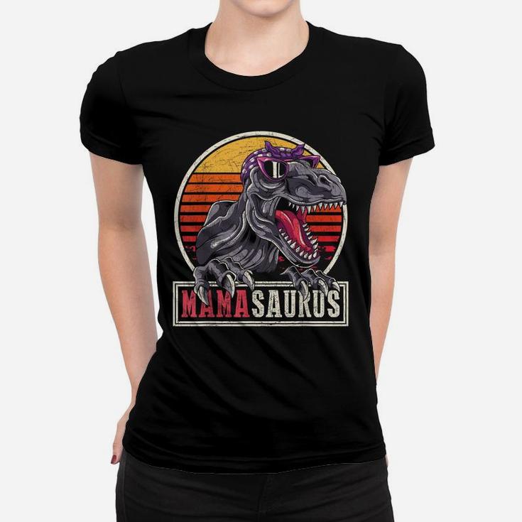 Retro Mamasaurus T Rex Dinosaur Funny Mama Saurus Mother Women T-shirt