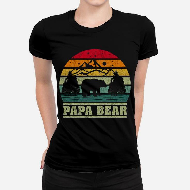 Retro Vintage Camping Lover Papa Bear Camper Women T-shirt
