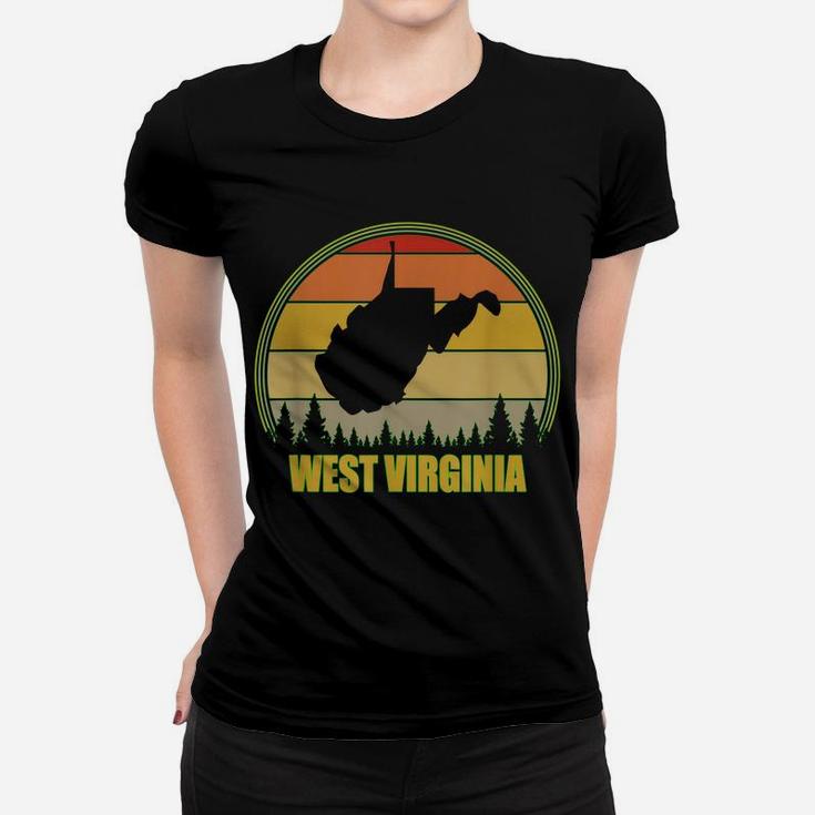 Retro Vintage Sunset Trees State Of West Virginia Women T-shirt
