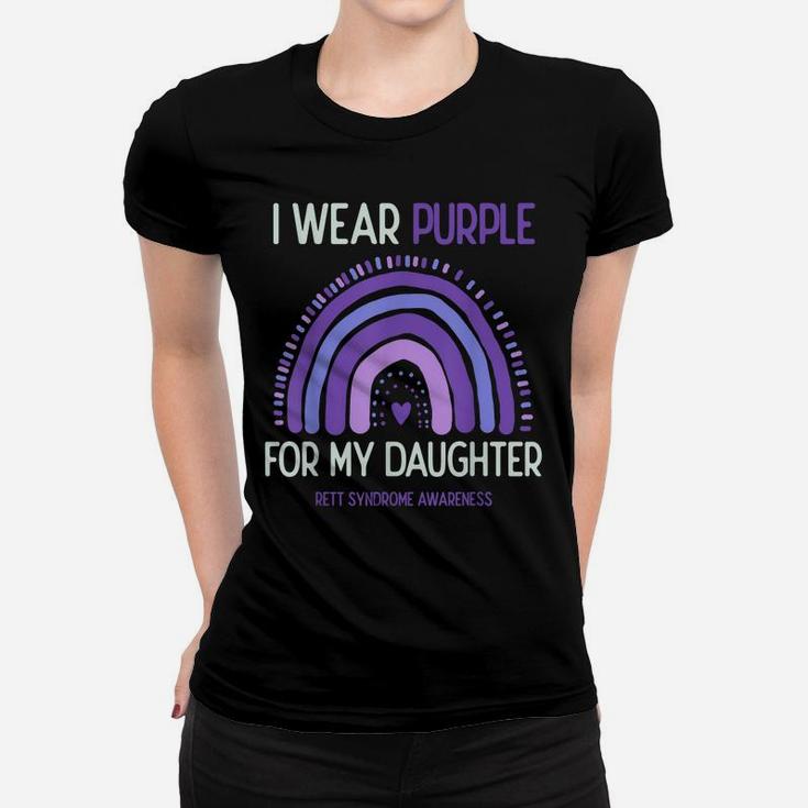Rett Syndrome Awareness I Wear Gray For Daughter Women T-shirt