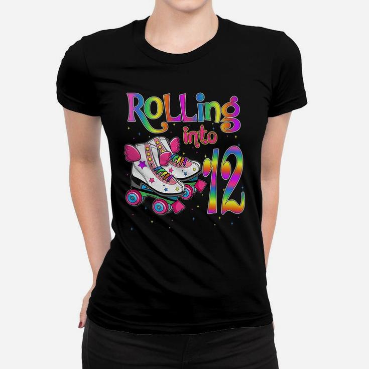 Rolling Into 12 Years Lets Roll I'm Turning 12 Roller Skate Women T-shirt
