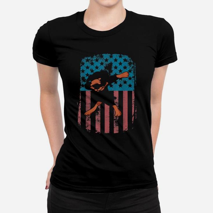 Rottweiler 4Th Of July Patriotic Us Flag Women T-shirt