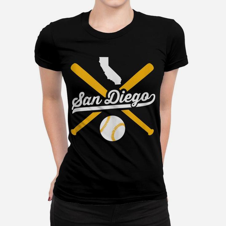 San Diego Baseball Vintage California State Pride Love City Women T-shirt