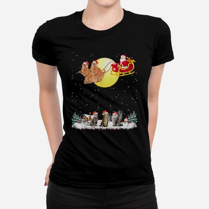 Santa And Kittens Women T-shirt